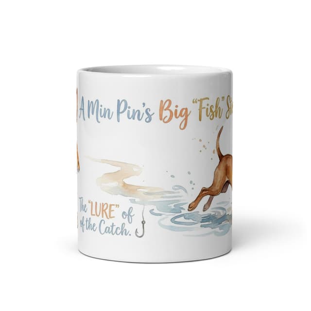 Custom illustrated mug front view